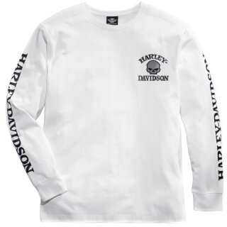 HD Longsleeve Skull bianco