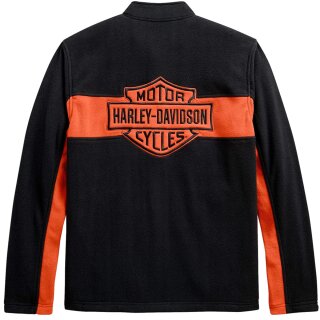 HD Jacke Chest Stripe nero / arancione