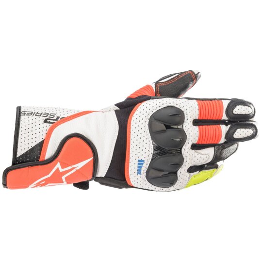 Alpinestars SP-2 V3 Glove blanc / rouge-fluo / noir