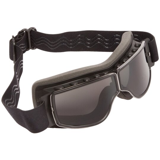 Motocross-Lederbrille mit Double Lens Schaumstoffpolsterung Klare oder graue Linsen Motorradbrillen Schutzbrille Fliegerbrille Motocross Brille Vintage Sonnenbrillen Damen MTB Brille 