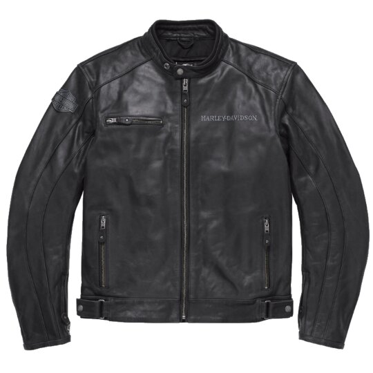 HD Leather Jacket Reflective Skull XL
