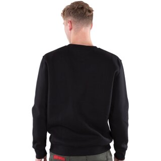 Alpha Industries Basic Sweater Embroidery schwarz / weiss M