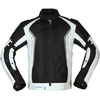 Veste moto textile Modeka Khao Air noir / gris clair