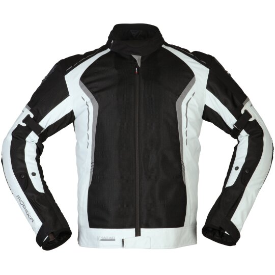 Modeka Khao Air Motorcycle Textile Jacket black / light grey 3XL