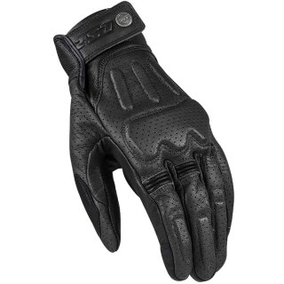 LS2 Los guantes de cuero oxidado negros