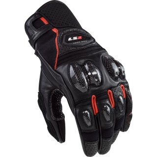 LS2 Spark II Sporthandschuhe schwarz / rot