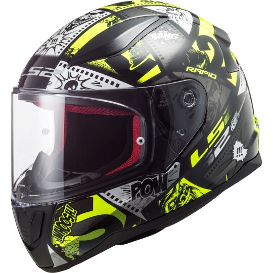 Casco integral LS2 FF353J Rapid Mini Vignette negro / amarillo