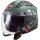 LS2 OF600 Copter Jet Helmet Crispy verde militare / arancione