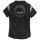 HD Skull Logo Zip-Front Shirt pour femmes noir