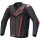 Alpinestars Fusion - Blouson moto en cuir pour hommes noir / rouge fluo 50