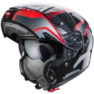 Caberg Levo Sonar casco flip-up nero rosso antracite XL