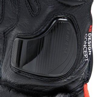 Dainese Carbon 4 Sporthandschuhe schwarz / fluo-rot / weiss