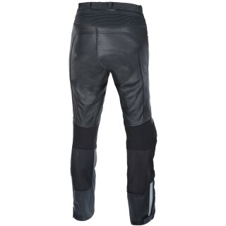 Pantalones BÜSE Sunride de tela/cuero negro 52