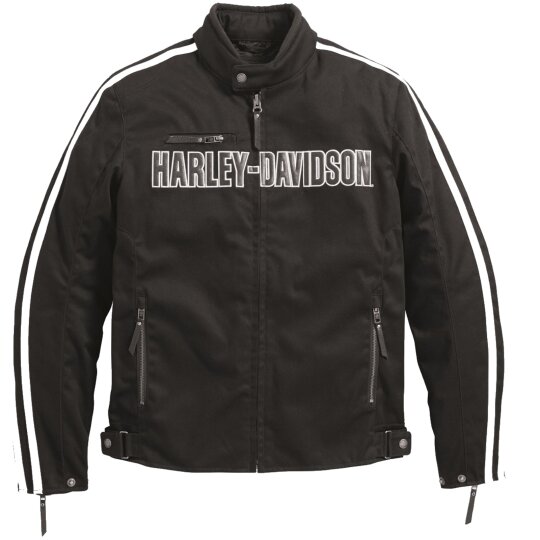 Veste de moto en textile résistant à leau HD Rallye, noir