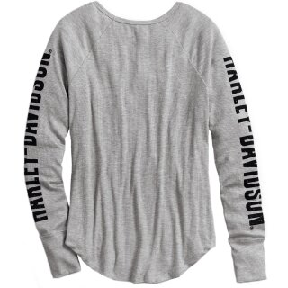 HD Authentic Bar&Shield Rib-Knit Top Grau Damen L