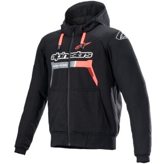 Alpinestars Chrome Ignition Hoodie schwarz / rot-fluo XXL