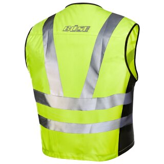 Büse high-visibility waistcoat 3M black / neon yellow 2XL