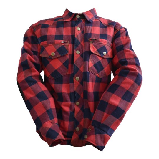 Bores Lumberjack Chaqueta-Camisa azul / rojo hombres M