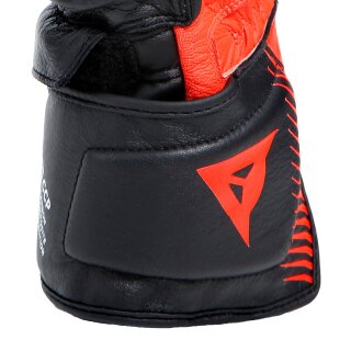 Guantes deportivos Dainese Carbon 4 negros / rojo fluorescente / blancos XL