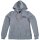 HD Ladies` Special Skull Zip Front Hoodie Grey