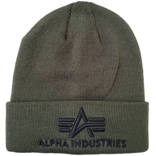 Alpha Industries 3D Beanie dark green
