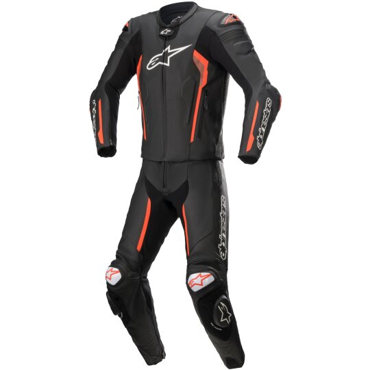 Alpinestars Missile V2 2tlg. Lederkombi Tech Air schwarz / rot-fluo 58