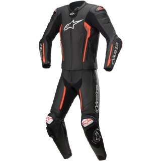 Alpinestars Missile V2 Tech Air combinaison en cuir 2-pièces noir / rouge fluo