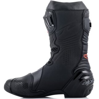 Alpinestars Supertech-R Motorcycle Boots black / white / red-fluo / yellow-fluo 42