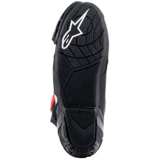 Alpinestars Supertech-R Motorradstiefel schwarz / weiss / rot-fluo /gelb-fluo 44