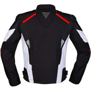 Modeka Lineos Textile Jacket black / white / red L