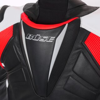 Büse Track Tuta moto nero / rosso neon donna