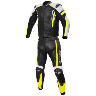 B&uuml;se Track leather suit black / yellow ladies
