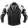 Büse Track Blouson en cuir noir / blanc femme