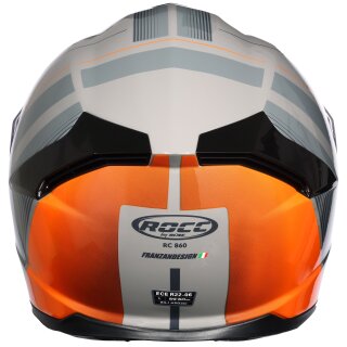 Rocc 862 Casco integrale grigio / arancione