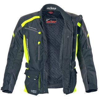 Büse Torino II Textile jacket black / neon yellow men XL