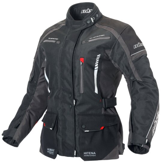 Büse Torino II Textile jacket black / anthracite ladies 38