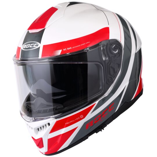 Rocc 862 Full-face helmet white / red XL
