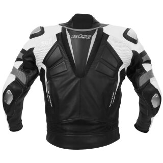 Büse Track leather jacket black / white men 46