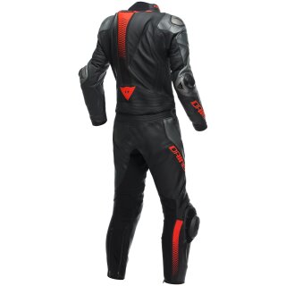 Combinaison cuir Dainese Laguna Seca 5 2 pièces noir / anthracite / rouge fluo