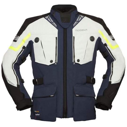 Modeka Motorradjacke Panamericana II blau / hellgrau