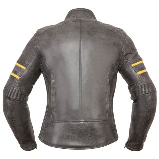Modeka Iona Lady leather jacket black / yellow ladies 46