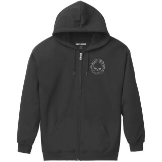 HD Zip Hoodie Skull schwarz S