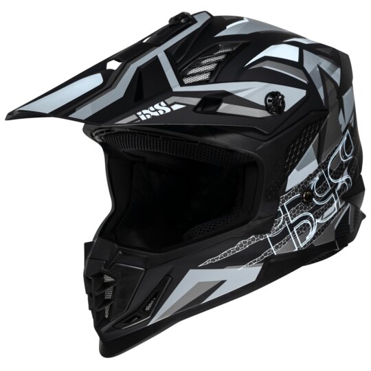 iXS 363 2.0 Motocrosshelm matt schwarz / anthrazit / weiß