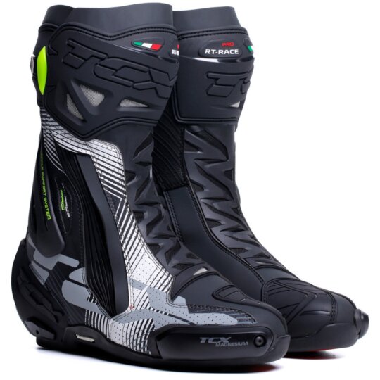 TCX RT-Race Pro Air motorcycle boots men black / white / grey