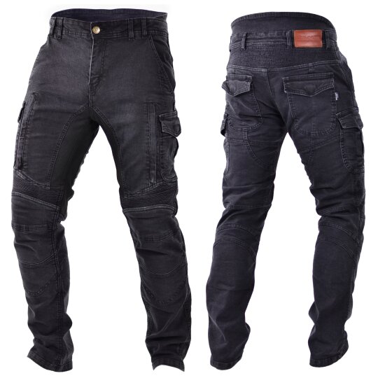 Trilobite Acid Scrambler jeans moto uomo nero regolare 42/32