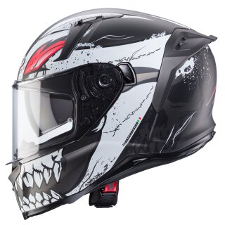 Caberg Avalon X Punk full-face helmet matt-grey / black-red XL