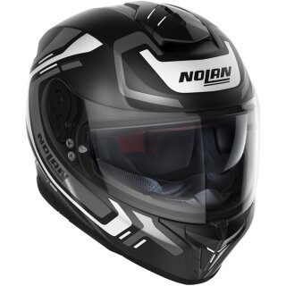 Nolan N80-8 Ally N-Comb Flat Black / White Full Face Helmet M