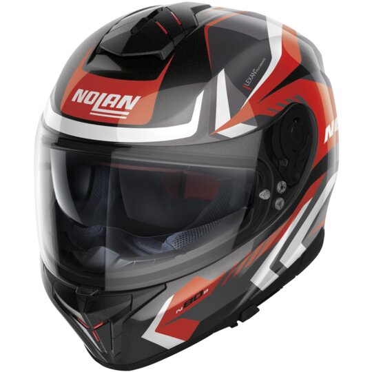 Nolan N80-8 Rumble N-Com Flat Black / Red Full Face Helmet XXL