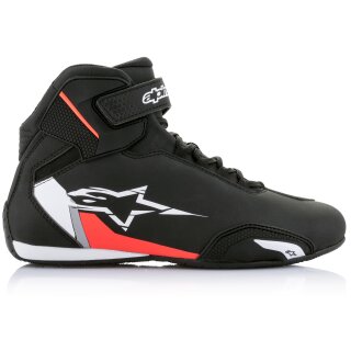 Alpinestars Sector Motorcycle Shoes black / white / fluo red 40