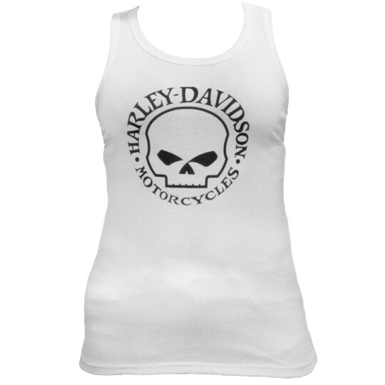 HD Tank-Top Ultra Classic Skull blanco XL